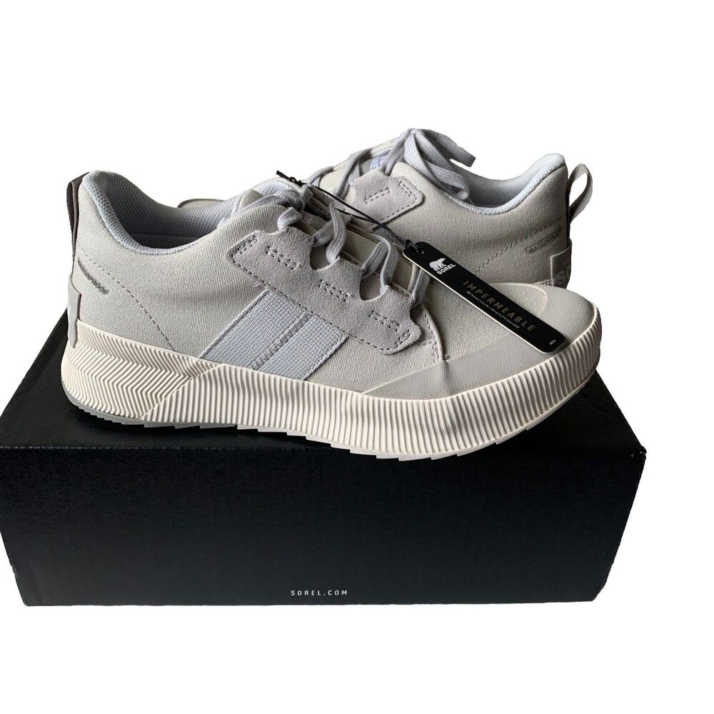 Sorel Out N About III Low Waterproof Sneakers Women's Moonstone Gum Athletic - 7